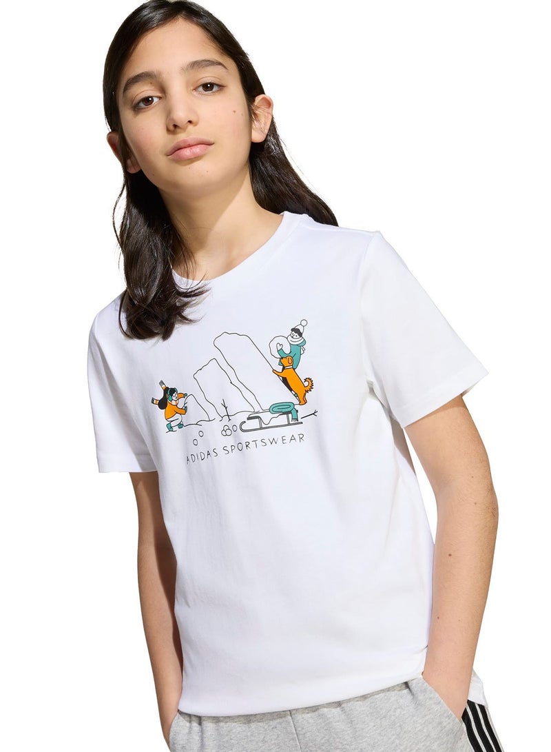 Adidas Youth Winter Sports Graphic T-Shirt - Image 3